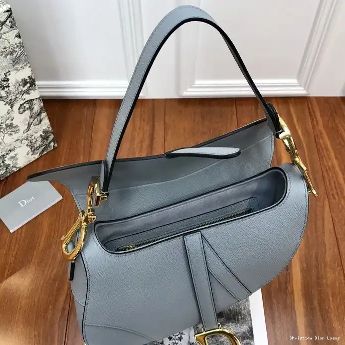 Cheap Sky Calfskin Saddle Blue Dior Bag Grained 0324 Luxury